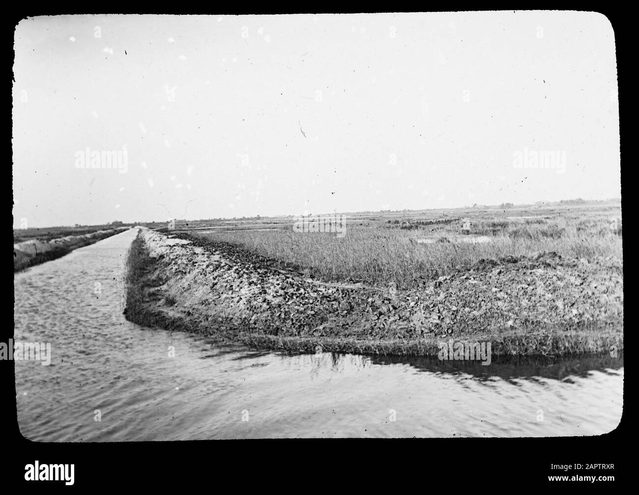 main channel with cross section/Date: undated Keywords: inpoldering Personal name: de weeren Stock Photo