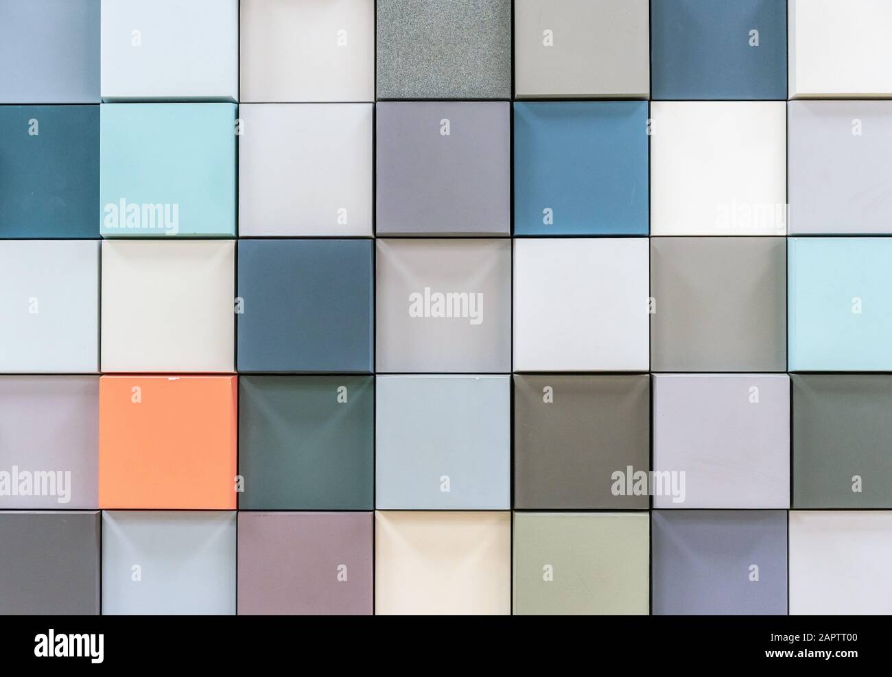 Multi-colored wooden cubes with 3D effect. Background from colored ...