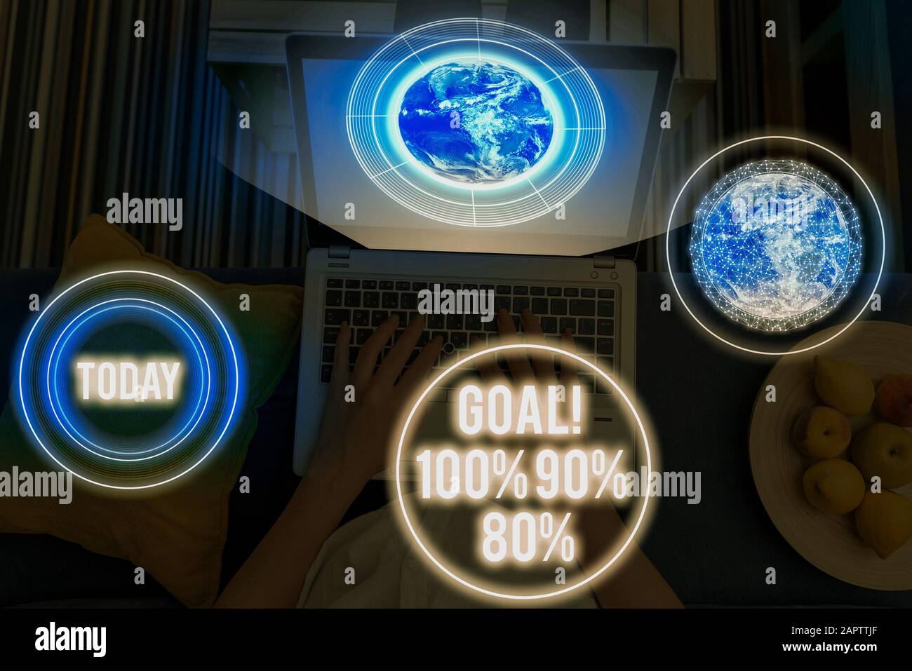100 Objective Word writing text Goal 100 90 80. Business photo showcasing Percentage ...