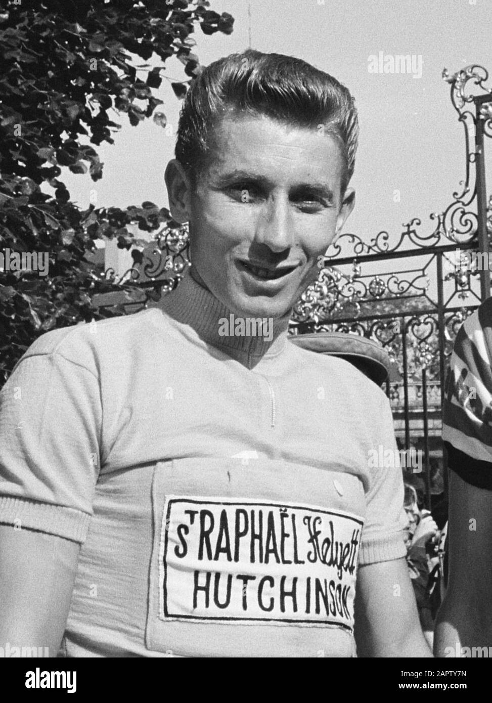 Tour de France 1962, Ab Geldermans, Jacques Anquetil, [Mies Stolker?]. ; Stock Photo