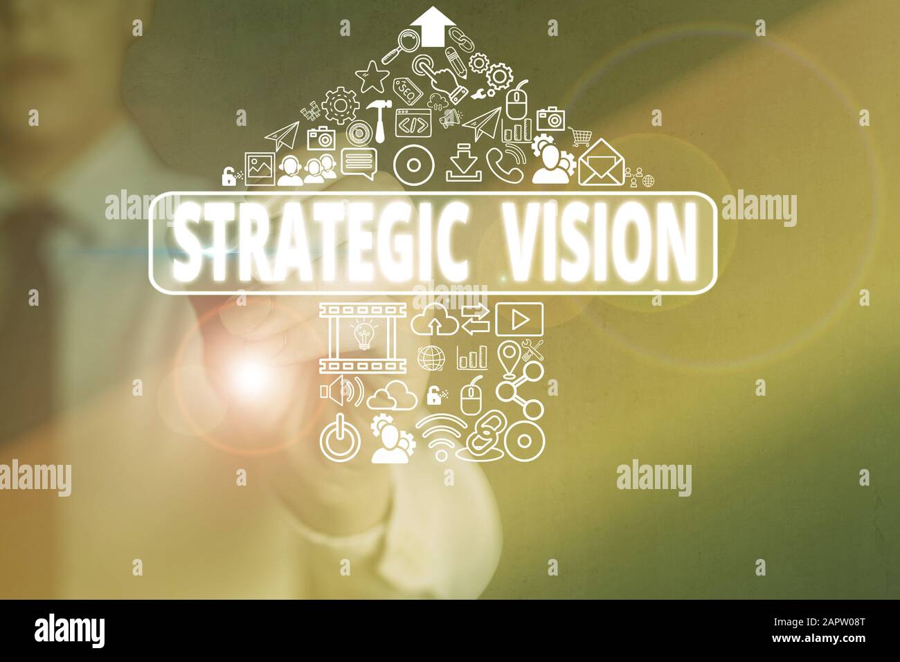 Conceptual hand writing showing Strategic Vision. Concept meaning ...