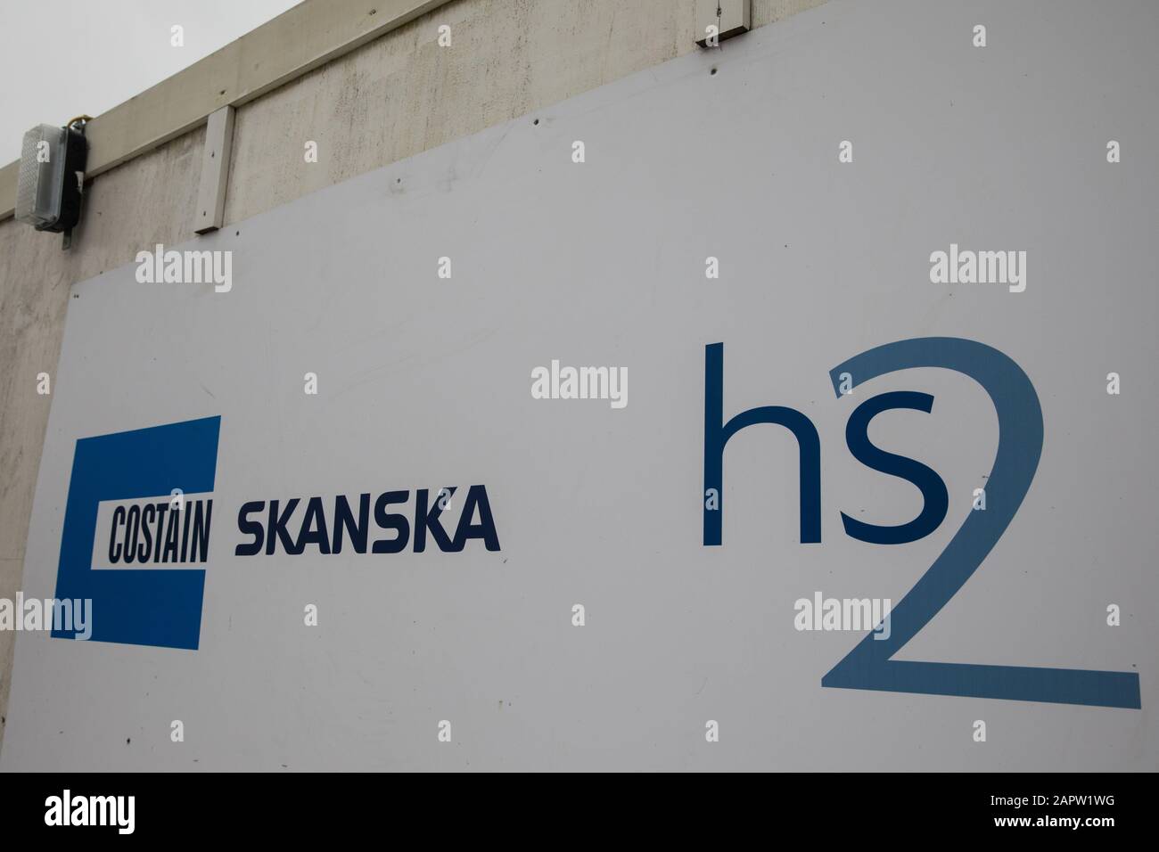 Hs2 construction site sign hi-res stock photography and images - Alamy