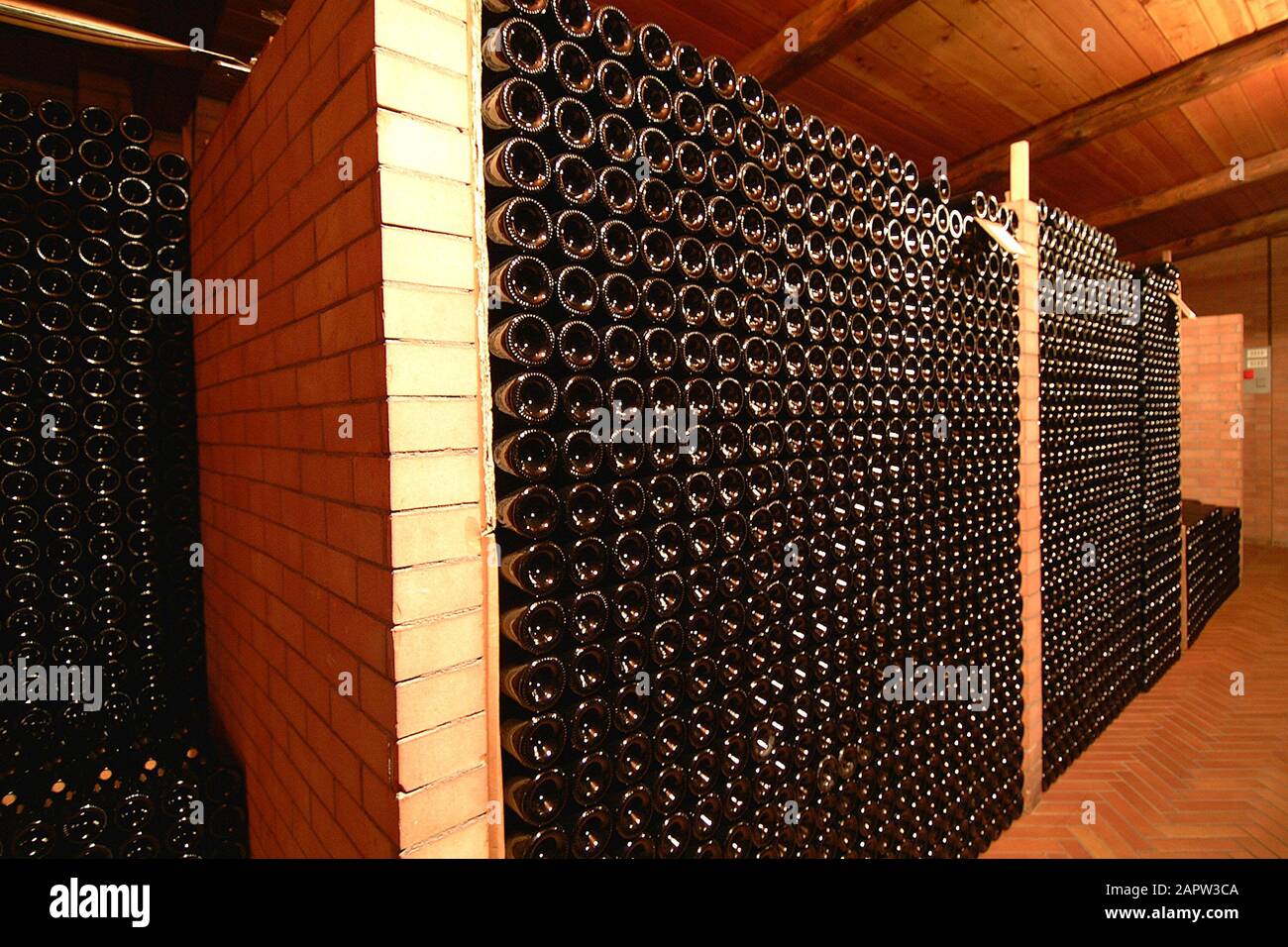 Modern brick cellar for aging wine Stock Photo Alamy