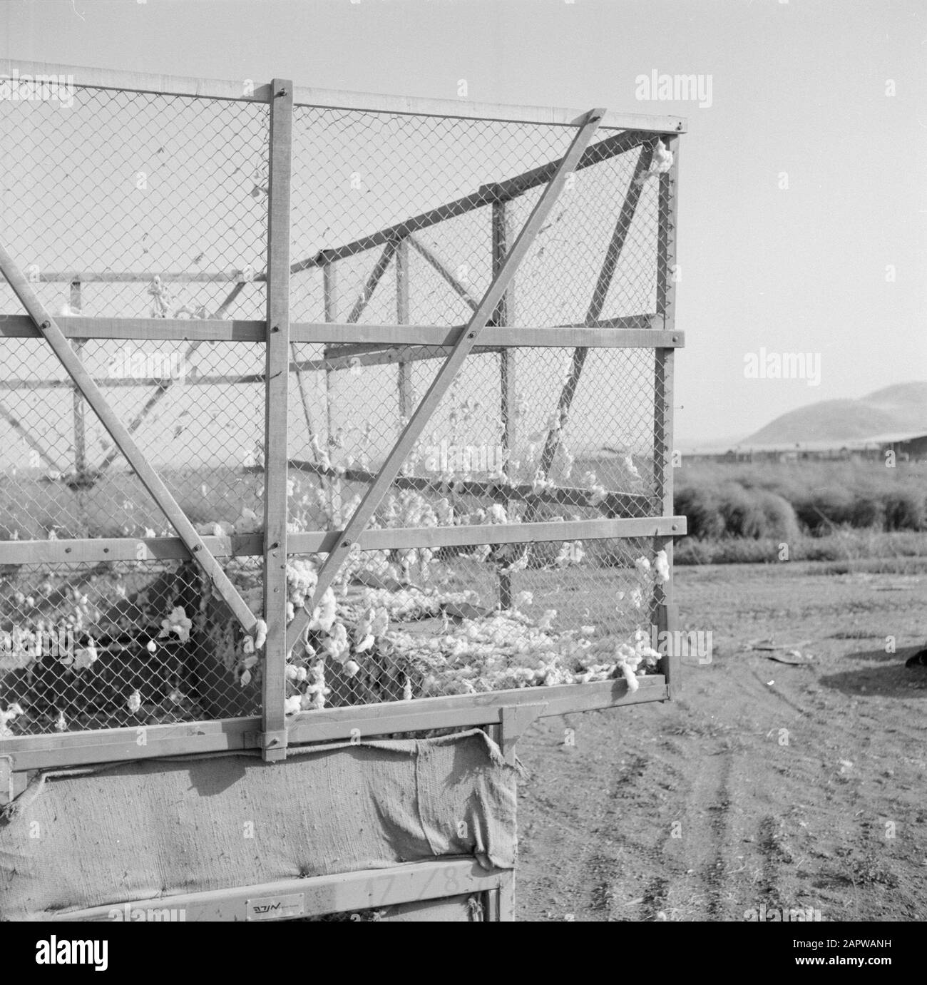 Israel: Huleh  Agricultural machine for the cotton harvest Date: undated Location: Huleh, Israel Keywords: arable, cotton, machines Stock Photo