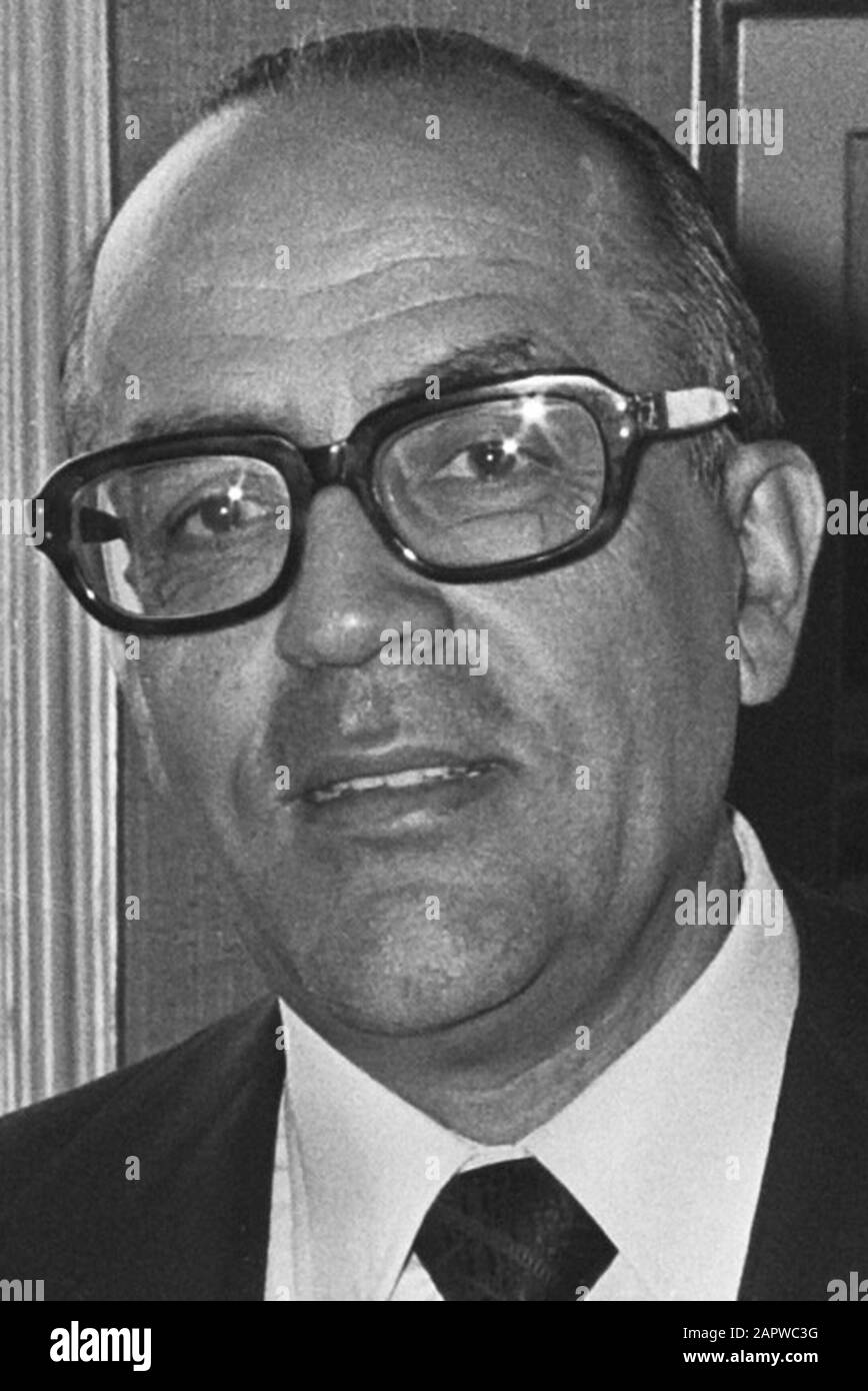 Leopoldo Calvo-Sotelo in 1978 with Dries van Agt.; Stock Photo