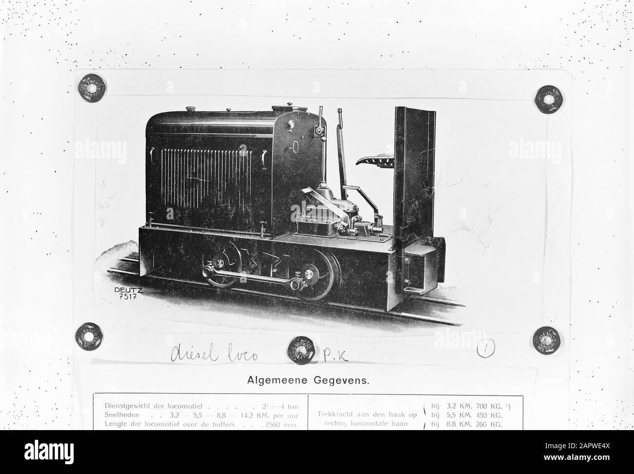 reproductions, diesel loco Date: undated Keywords: diesel loco, reproductions Institution name: Technical Official Cadastre Stock Photo