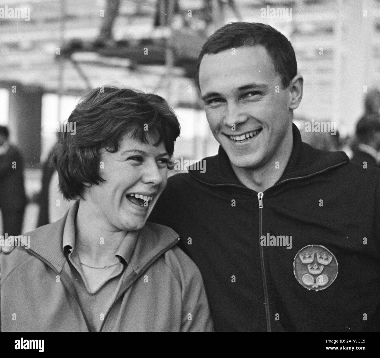 Table Tennis Championships in Utrecht. International tournament Miss Shannon (England) and Alcer (Sweden); Stock Photo