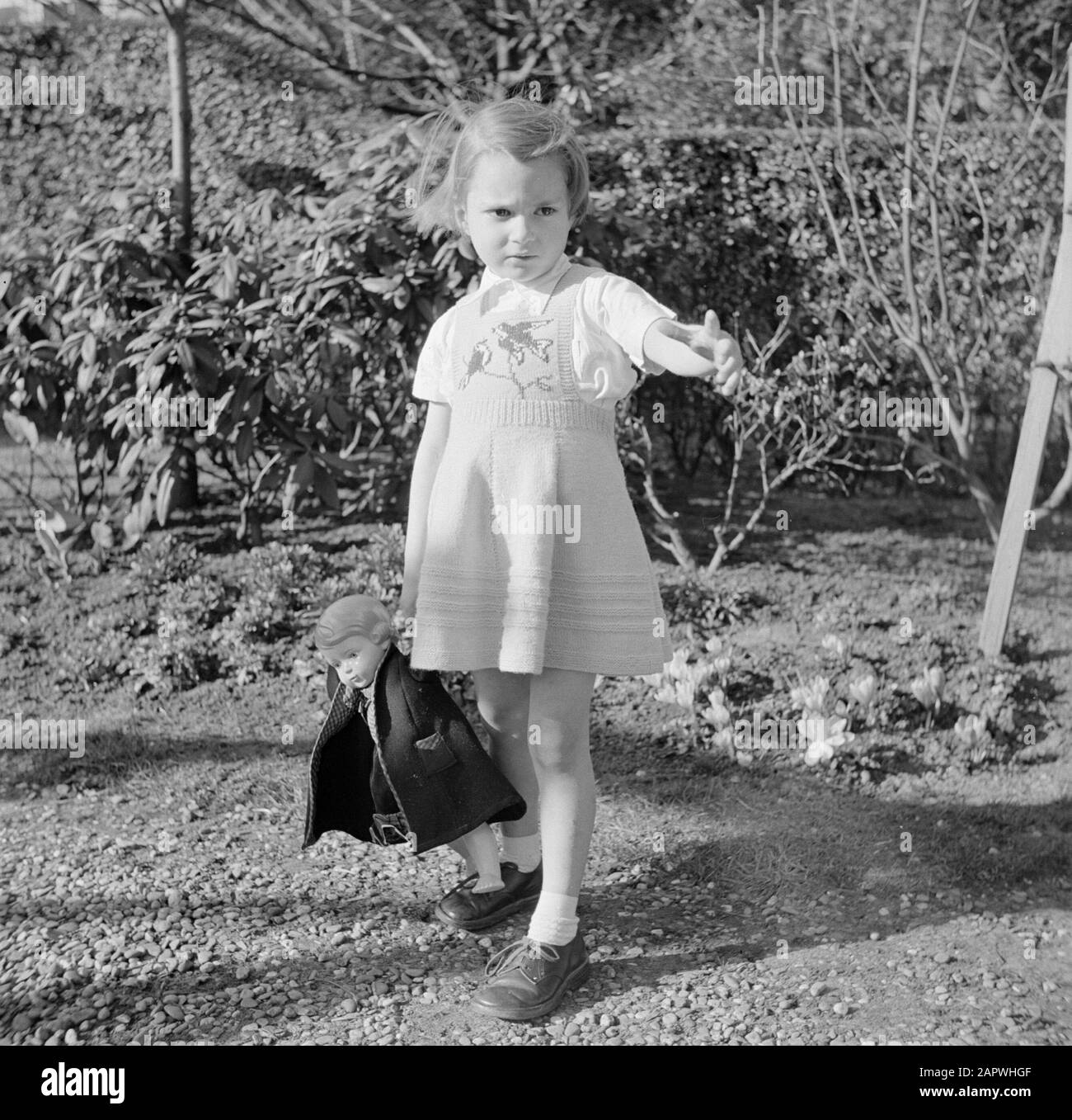 Fashion photography Girl with doll Date 1952 Keywords clothing, girls