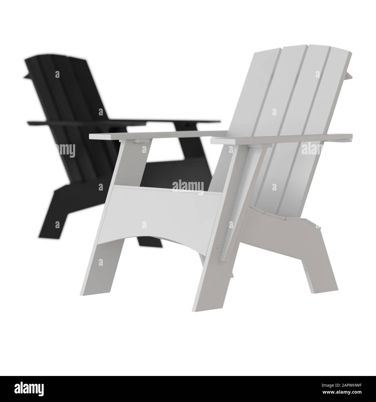 Two beach chairs Cut Out Stock Images & Pictures - Alamy