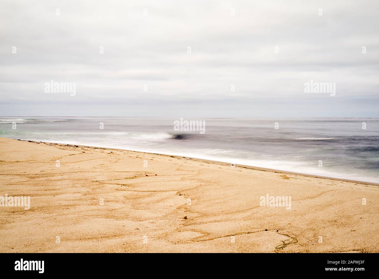 Minimalist coastal scene in La Jolla, California, USA. Stock Photo