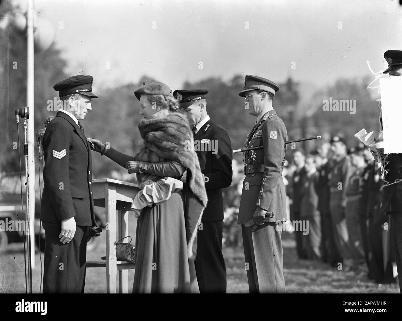 Decorations Ceremony In Arnhem Park Sonsbeek Queen Juliana