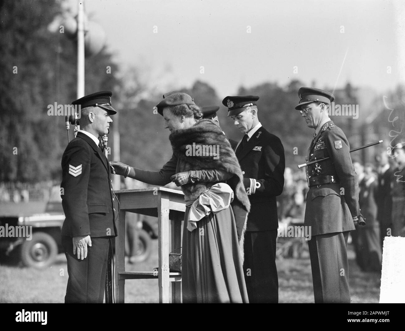 Decorations Ceremony In Arnhem Park Sonsbeek Queen Juliana