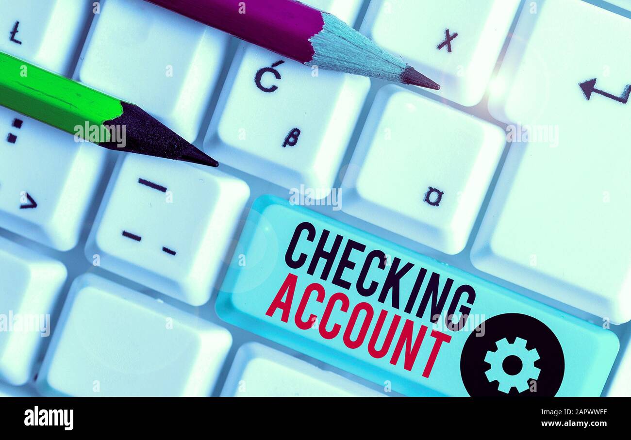 Conceptual hand writing showing Checking Account. Concept meaning bank
