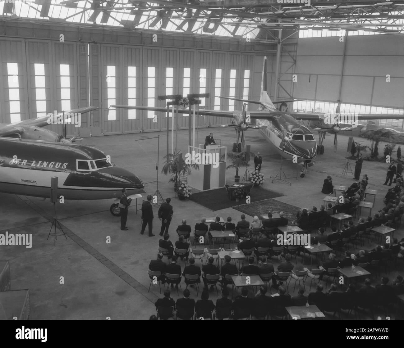 Transfer of two Friendships to the Irish Airline Air Lingus Date: 19 November 1958 Keywords: Transfers Stock Photo