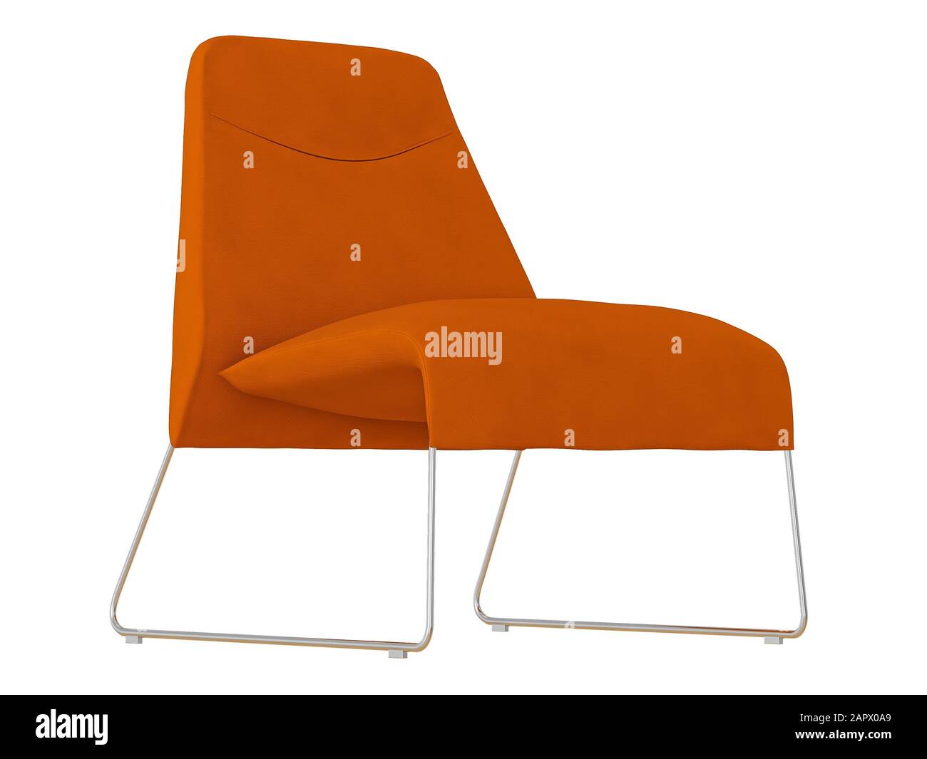 Color chair on a white background 3d rendering Stock Photo - Alamy