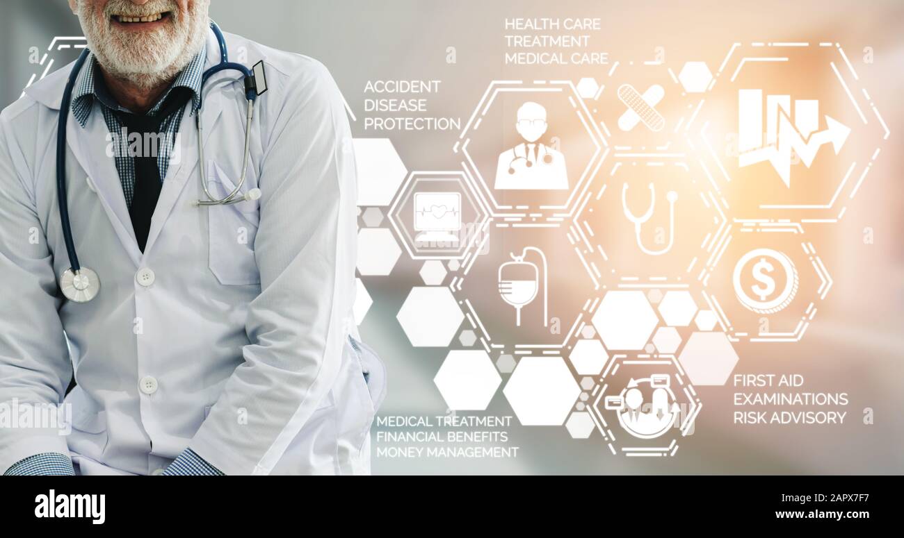 Medical Healthcare Concept Doctor In Hospital With Digital