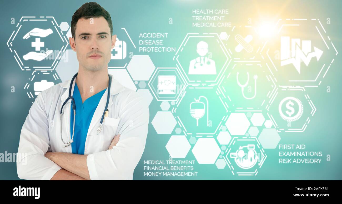 Medical Healthcare Concept Doctor In Hospital With Digital