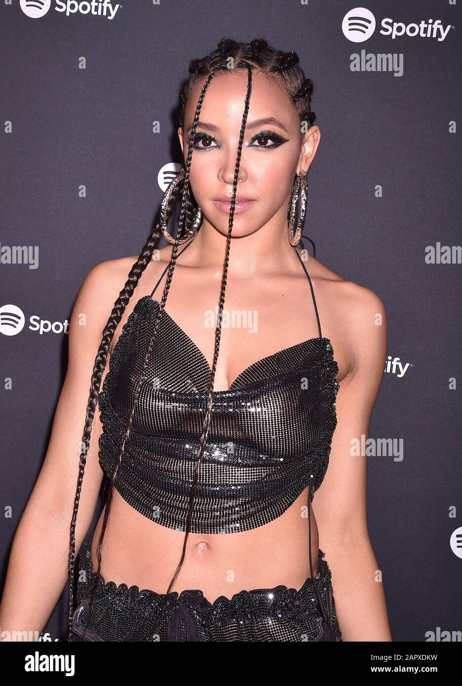 WEST HOLLYWOOD, CA - JANUARY 23: Tinashe attends at the Spotify Best New Artist 2020 Party at The Lot Studios on January 23, 2020 in Los Angeles, California. Stock Photo