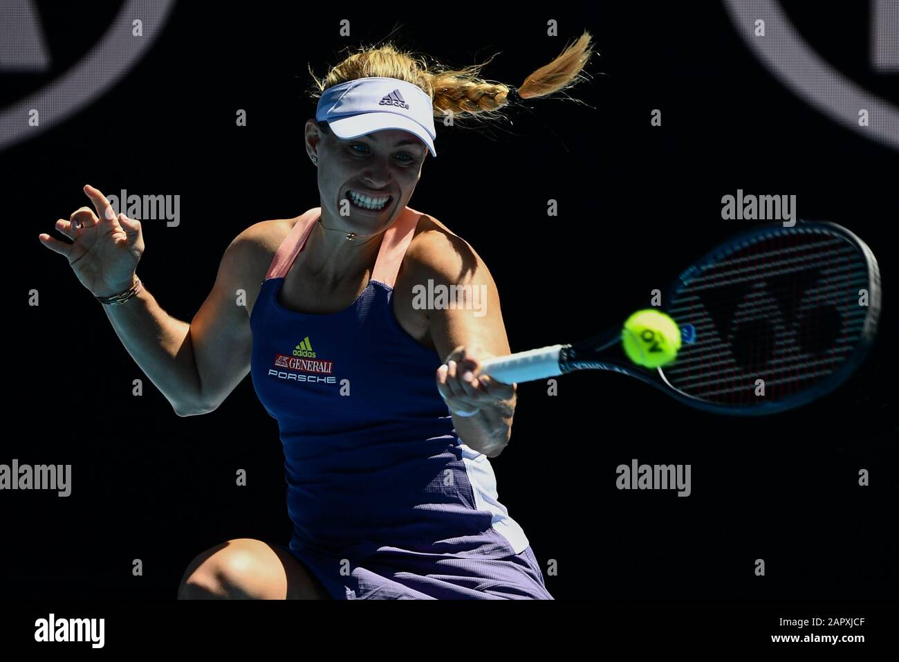 Melbourne Australia 25th Jan 2020 Angelique Kerber Of Germany Returns The Ball During The Women S Singles