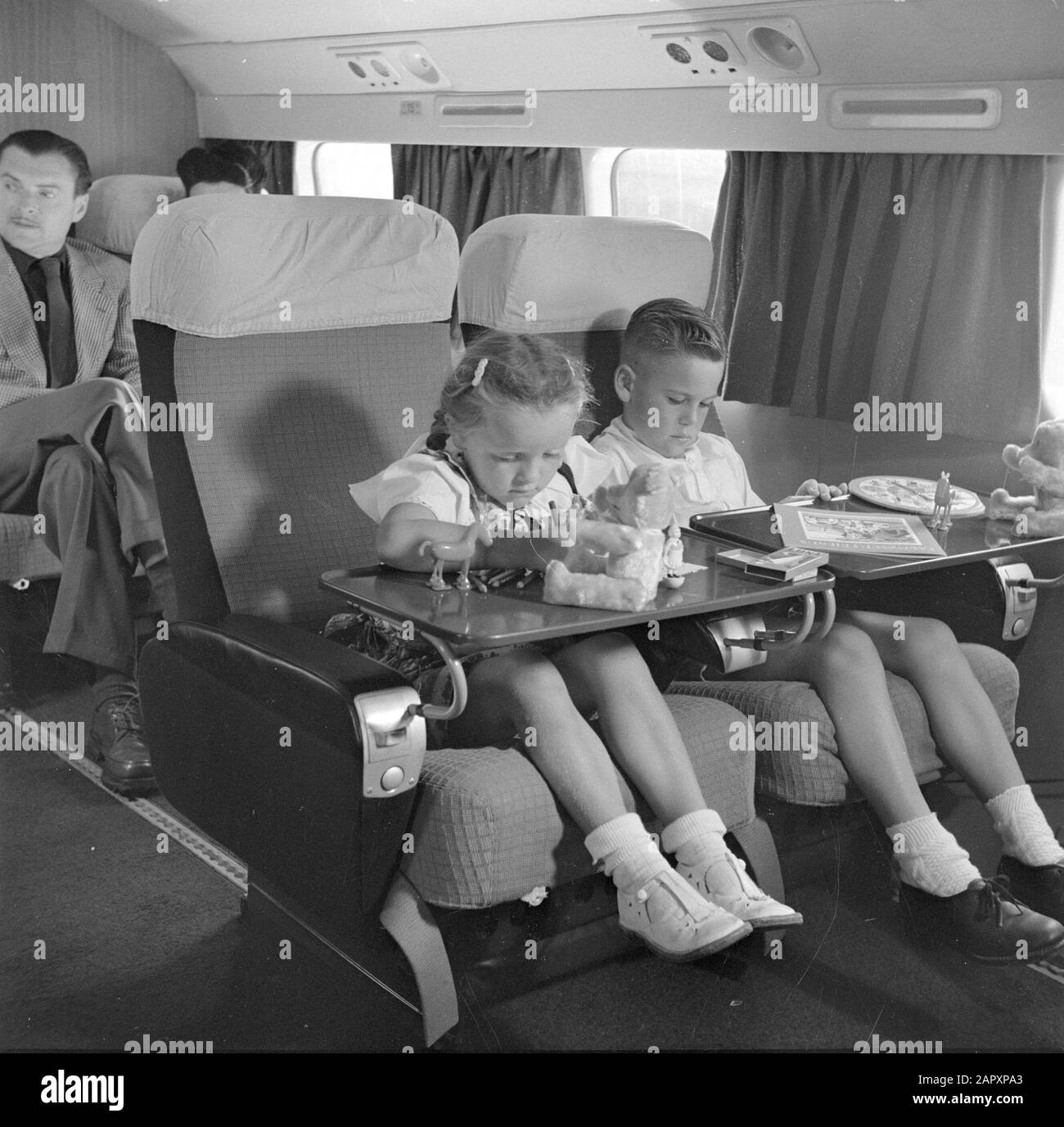 Advertising KLM Two children in a KLM plane Date 1950 Location