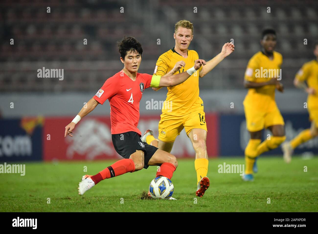 Pathum Thani Thailand 22nd Jan Lee Sang Min Of Korea Republic Seen In Action During The Afc U 23 Championship Semi Final Match Between Australia And Korea Republic At Thammasat Stadium In Pathum Thani Final