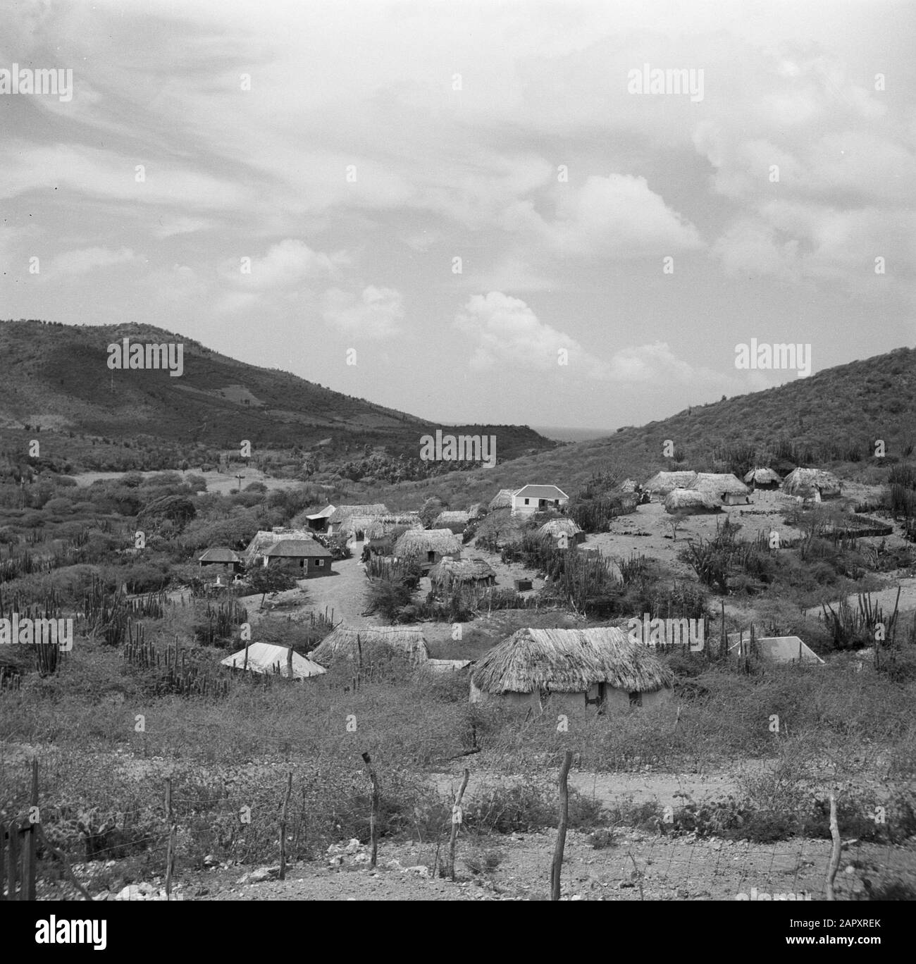 Journey to Suriname and the Netherlands Antilles  View opCuraçao from country house Cut Date: 1947 Location: Curaçao Keywords: landscapes, residences Stock Photo