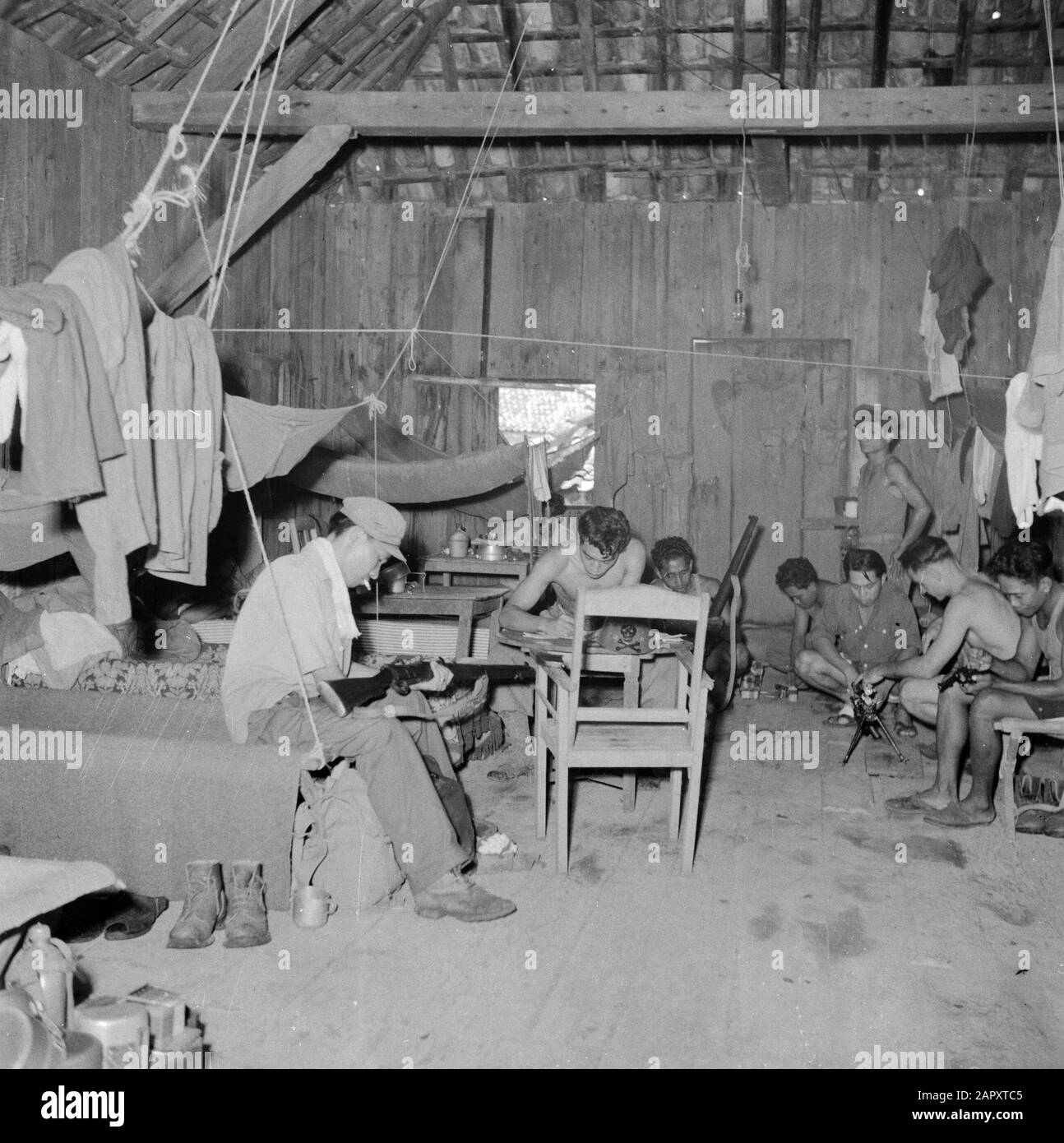 War Volunteers in Malacca and Indonesia  Stay of soldiers Date: 1946 Location: Indonesia, Indonesia, Java, Dutch East Indies Keywords: military Stock Photo