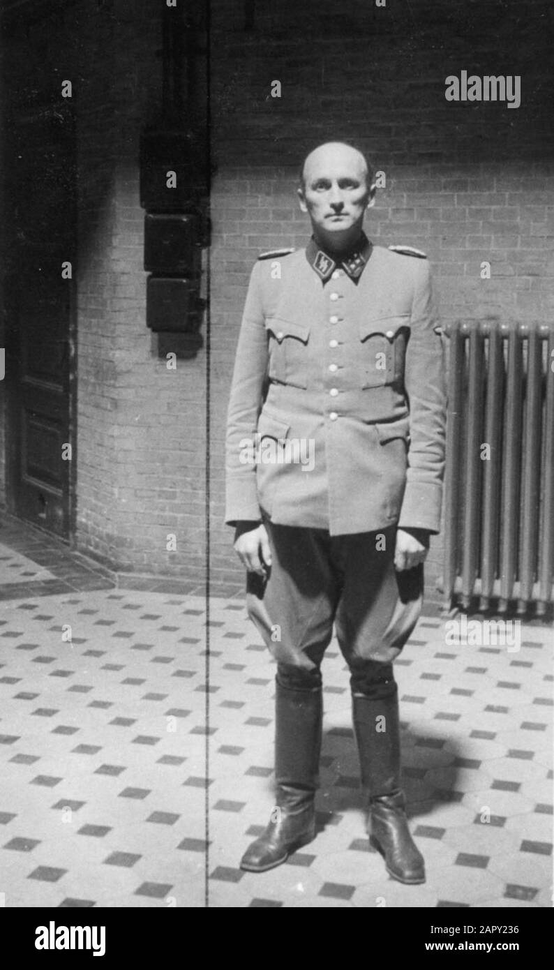 Willy Lages (1901-1971), German war criminal, SS-Sturmbahnführer, head of the Sicherheitsdienst (SD) in Amsterdam (The Netherlands). 1945.; Stock Photo