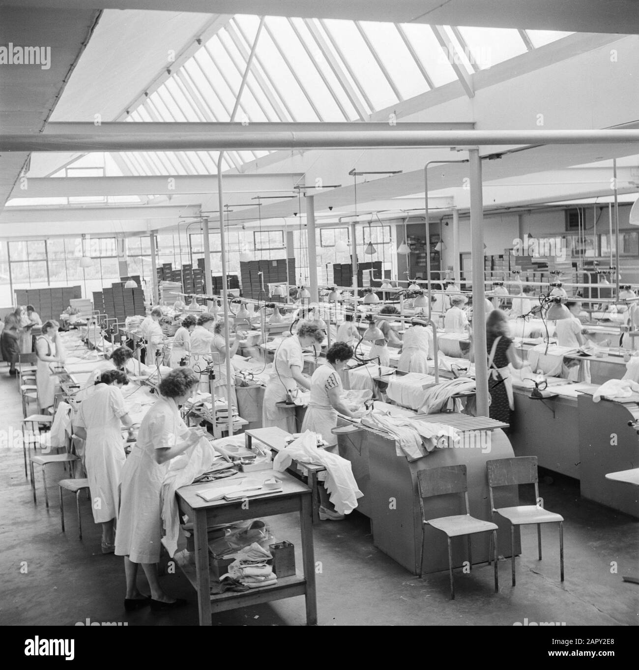 Employees at work location Black and White Stock Photos & Images - Alamy