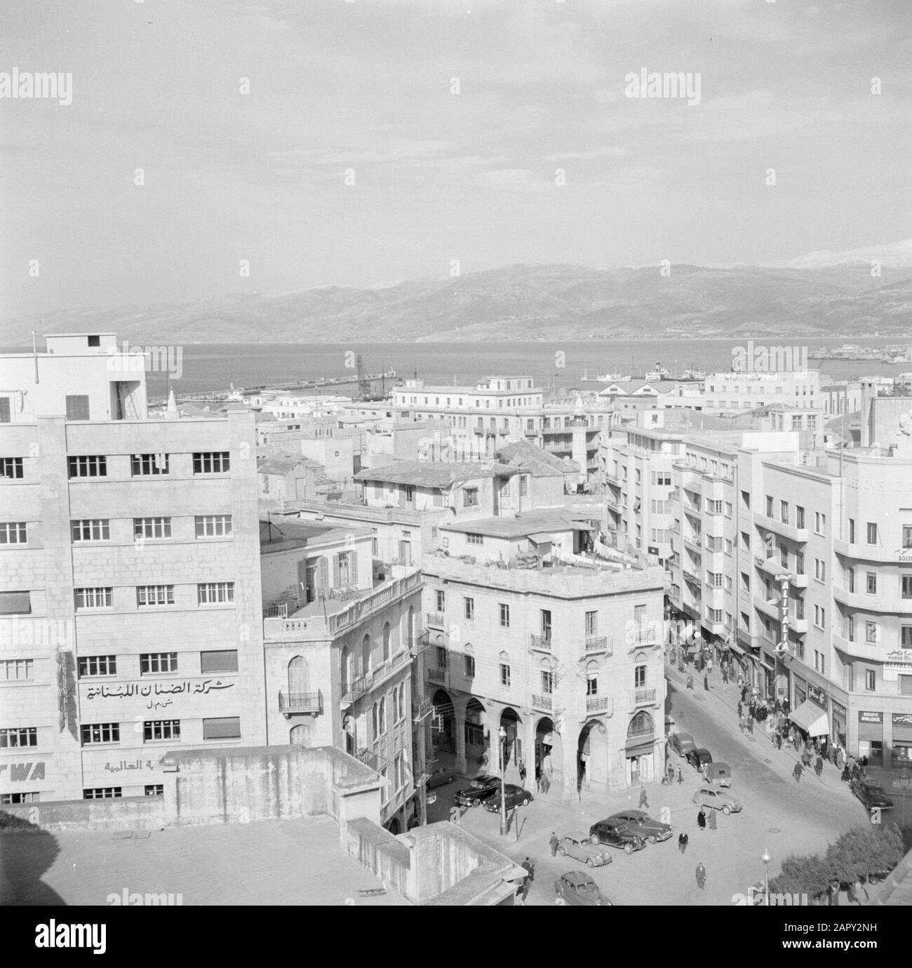 Middle East 1950-1955: Lebanon View of Beirut from one of the rooftops ...