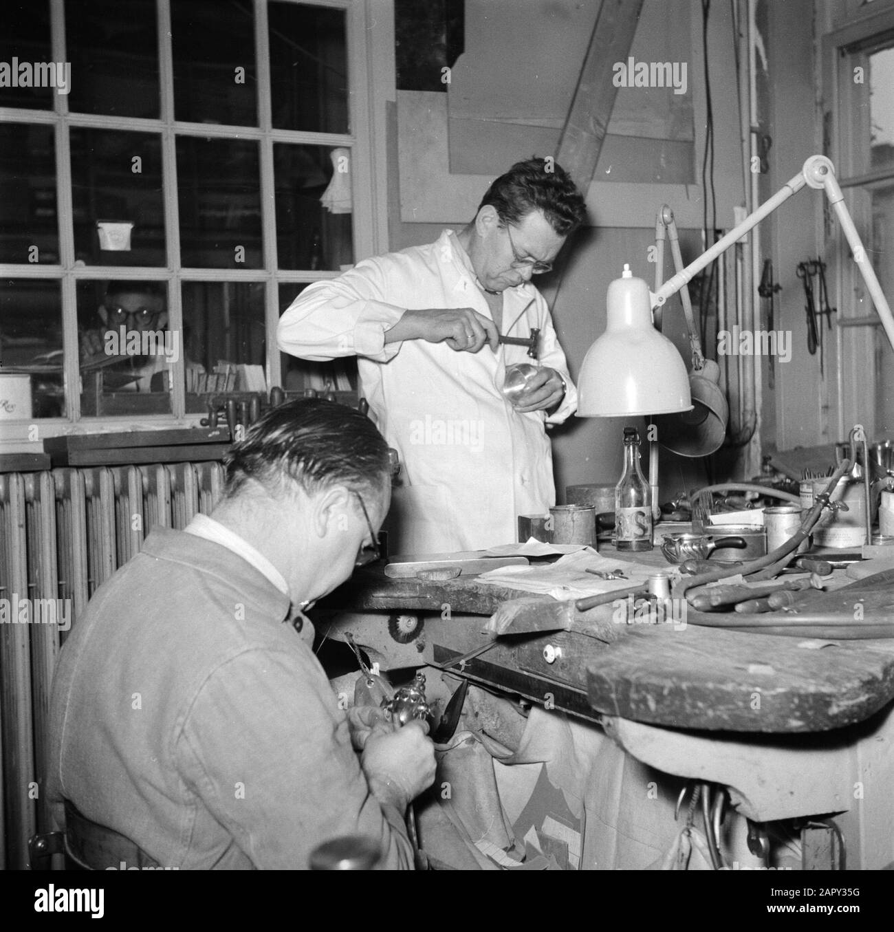 In the silversmith Jensen Silversmiths at work in the Date