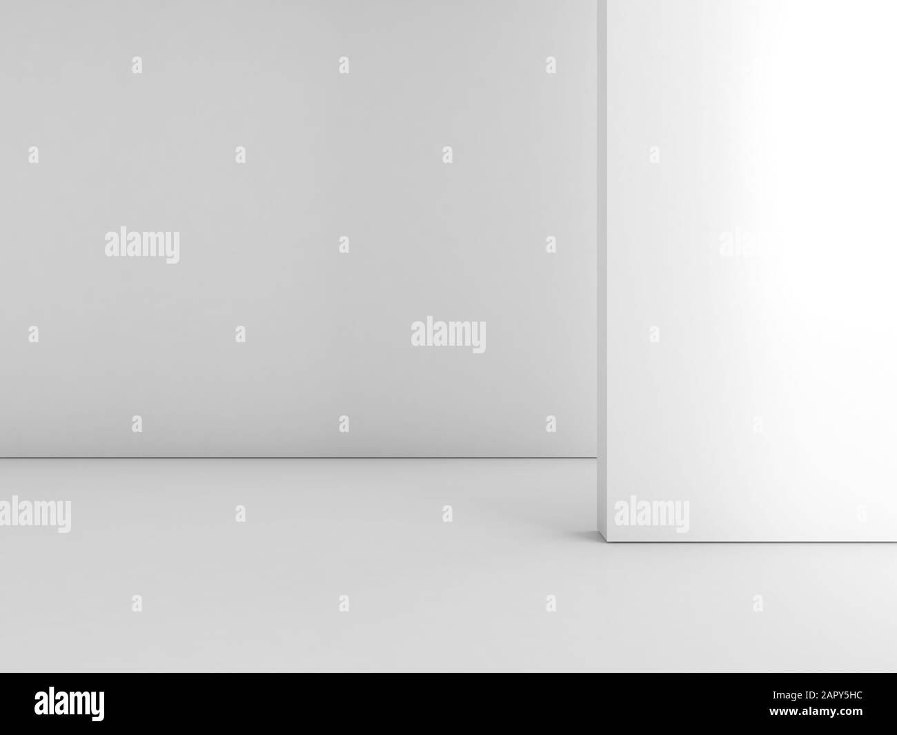 Abstract empty white interior with soft illumination, minimal ...