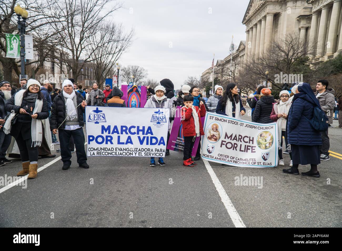 March For Life in Washington D.C. Stock Photo