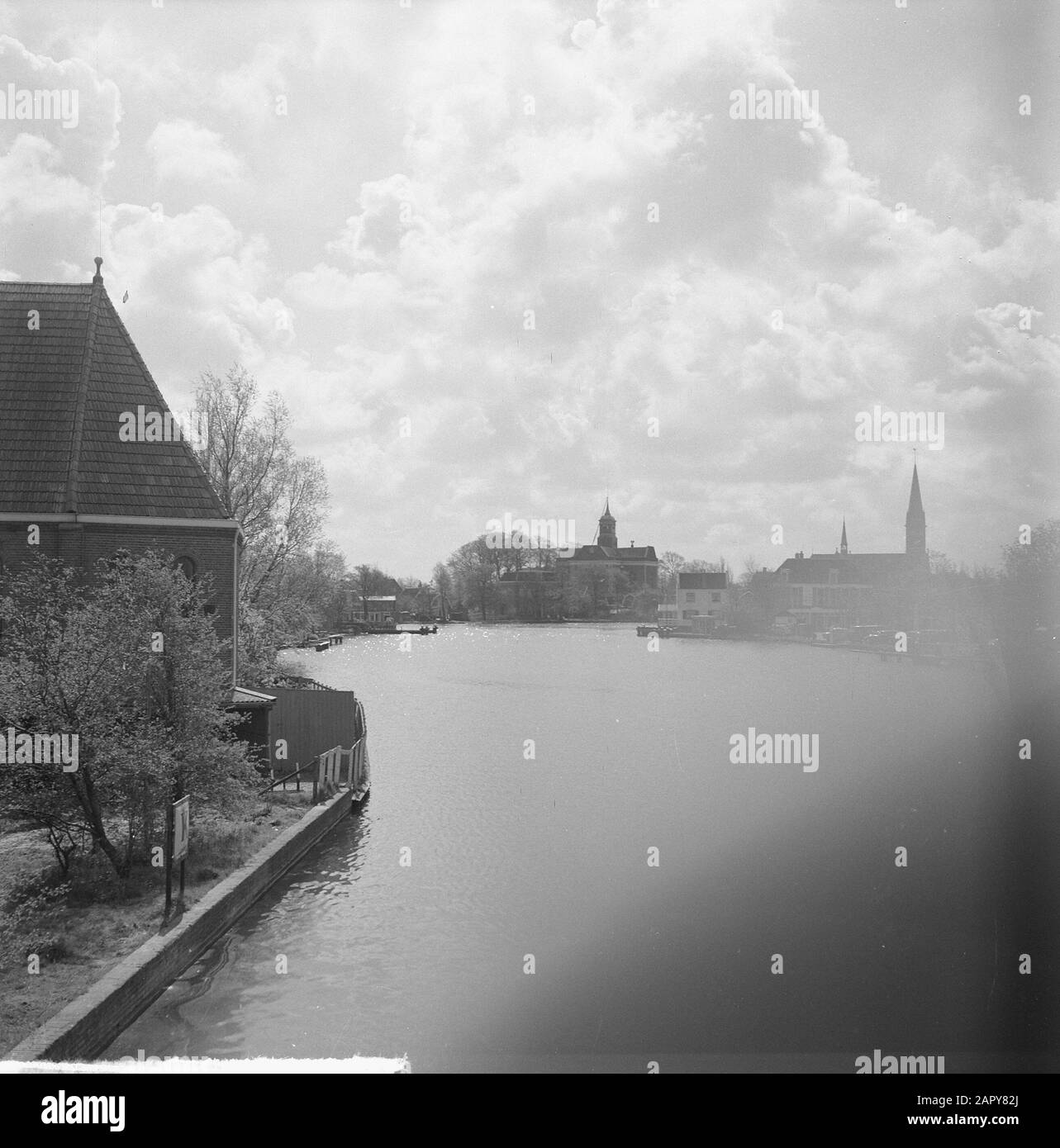 Ouderkerk aan de Amstel en surroundings Date: May 2, 1963 Location: Ouderkerk aan de Amstel Stock Photo