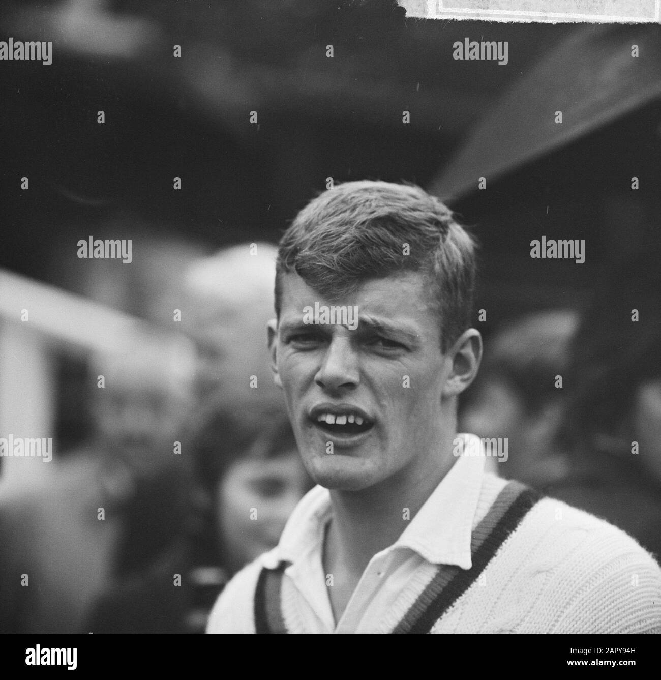 Hockey Amsterdam vs. Hilversum 4-1.Boks goalkeeper (Amsterdam) Date: October 20, 1963 Keywords: hockey Stock Photo