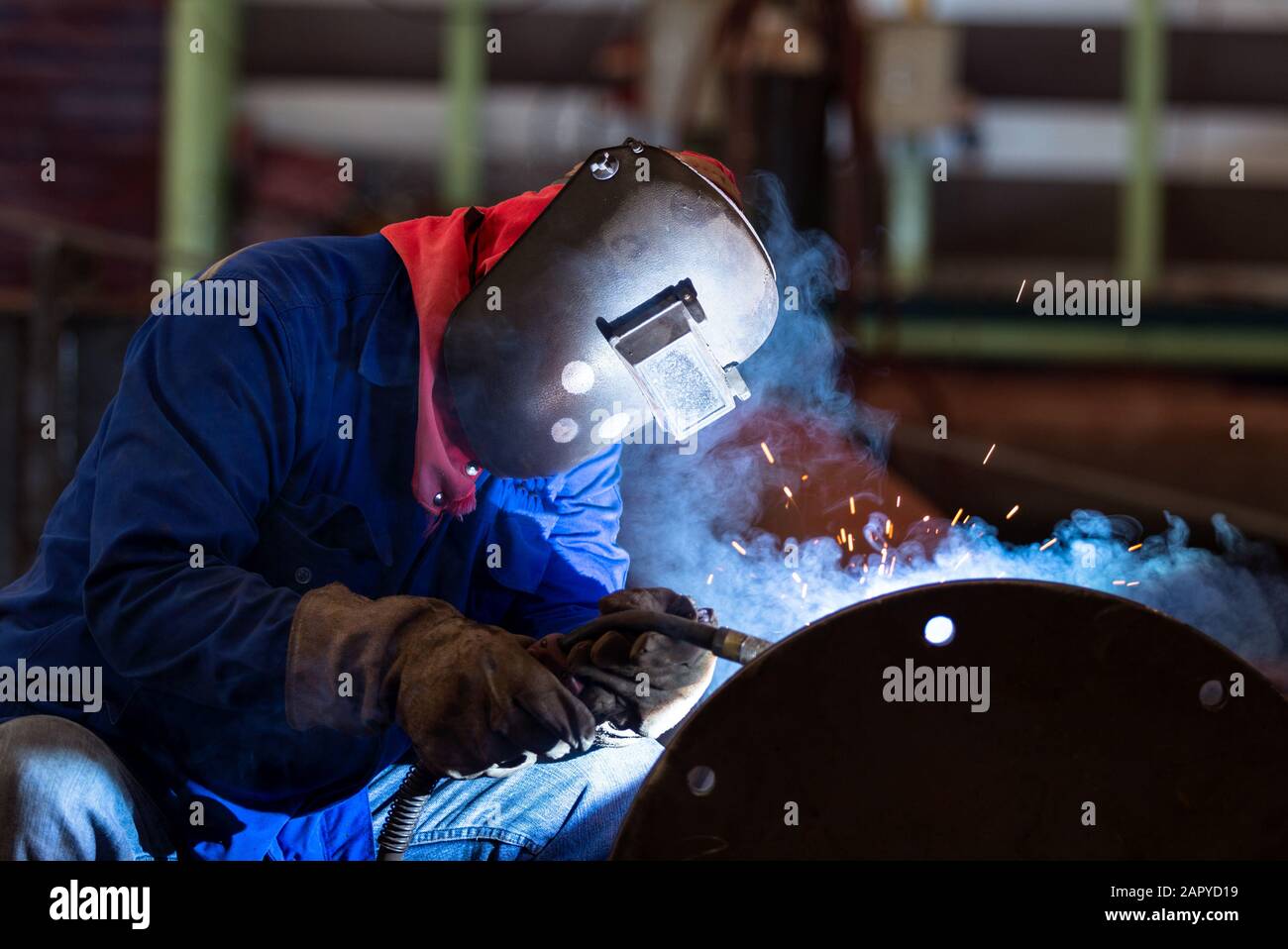 Welding work. Stock Photo