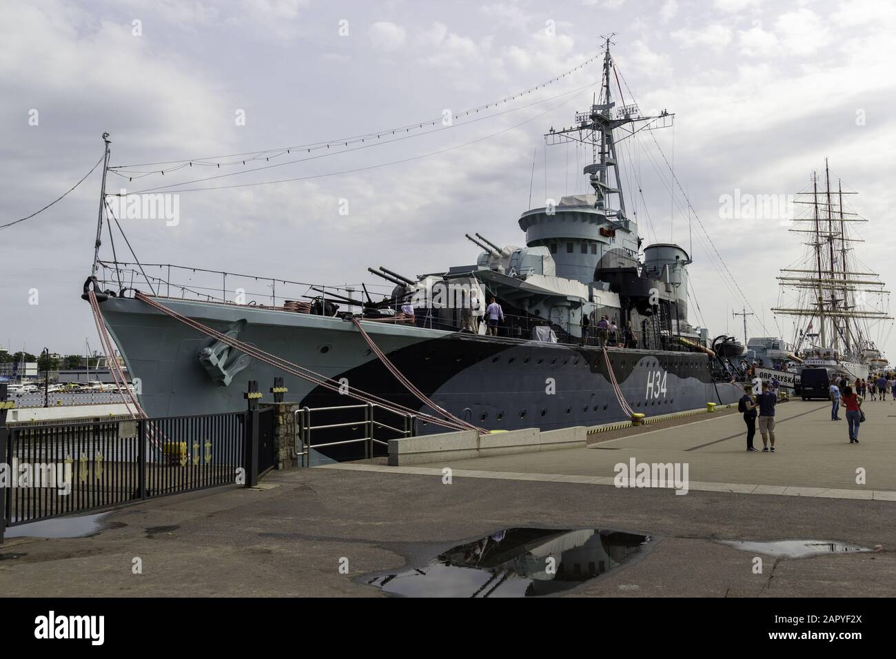 GDYNIA, POLAND - Aug 06, 2019: ORP Blyskawica Battleship. The Navy Ship ...