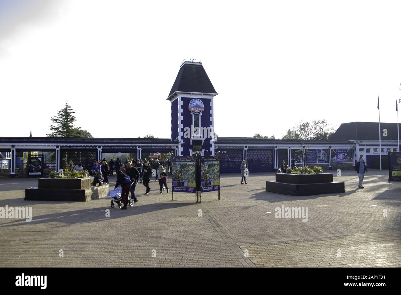 ALTON, UNITED KINGDOM - Apr 06, 2019: Entrance to Alton Towers Resort. Is a theme park resort located in Staffordshire, England. Is operated by Merlin Stock Photo