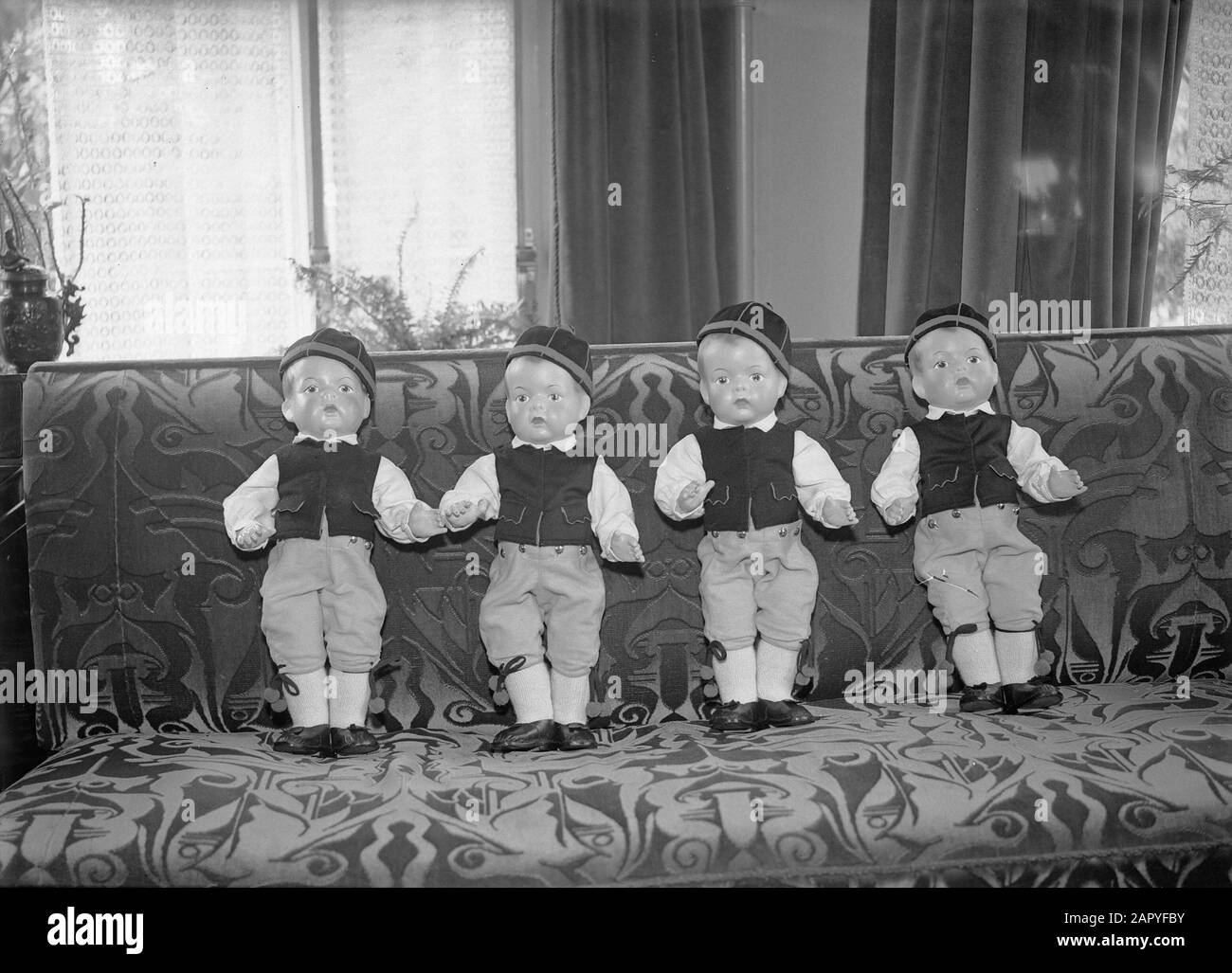 Dolls of Swedish student choir for princess Date: June 16, 1948 Keywords: Dolls, student choirs Stock Photo