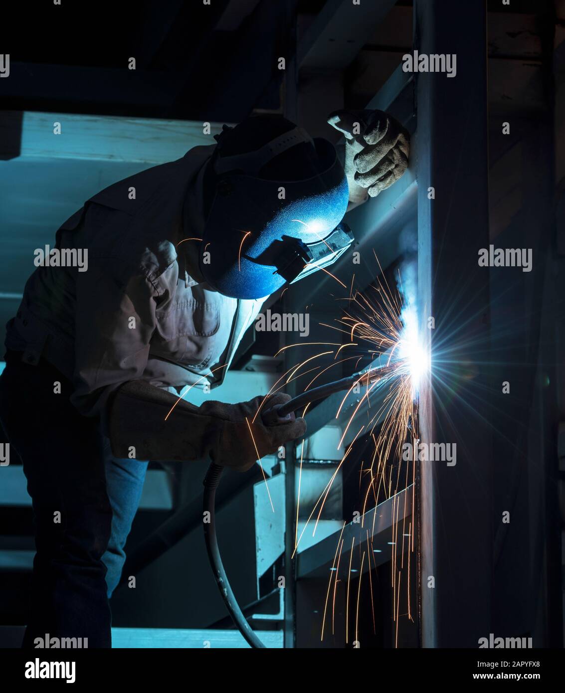 Welding steel structure Stock Photo - Alamy