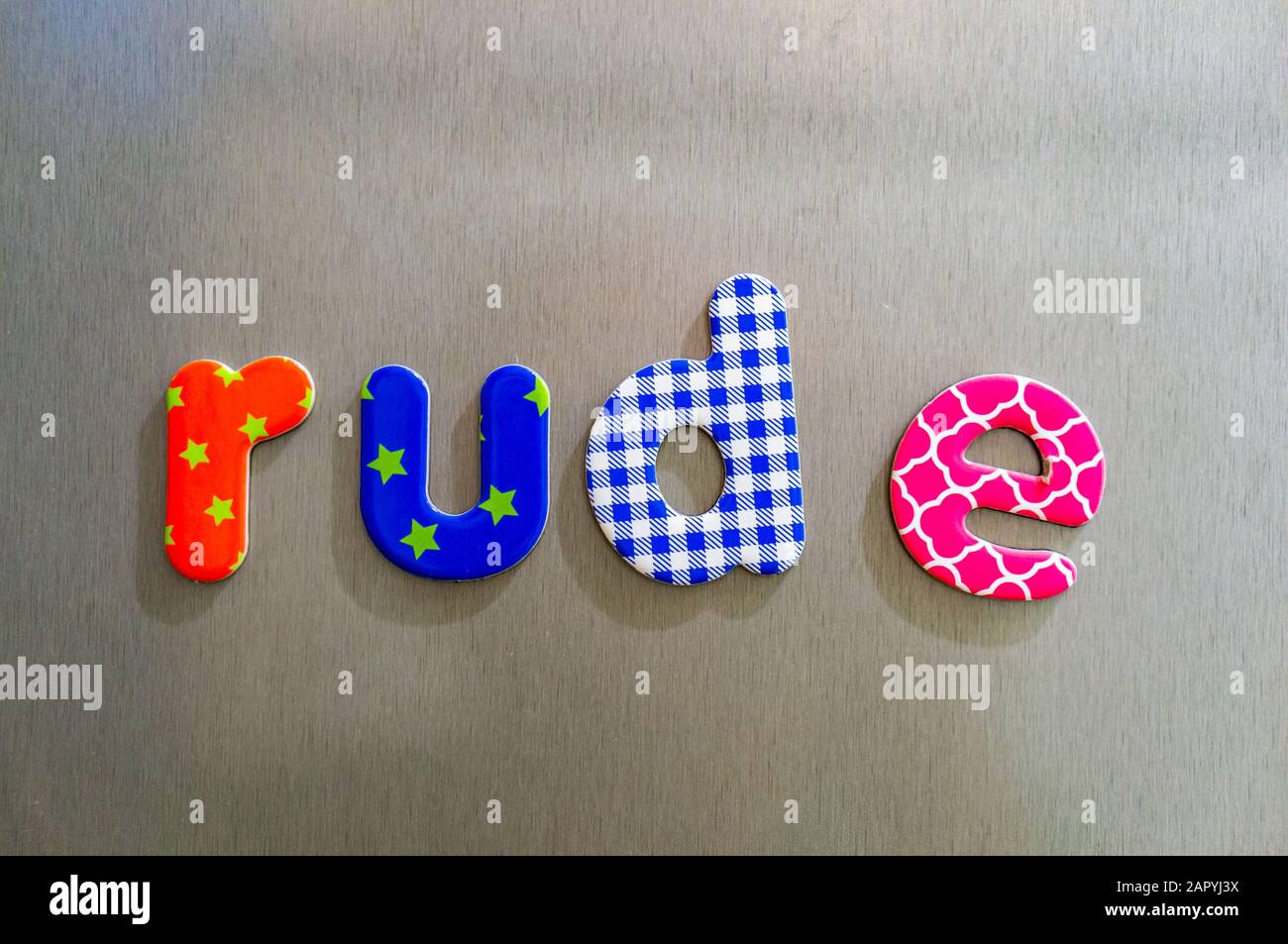 Cursive Rude Rude shape hi-res stock photography and images - Alamy