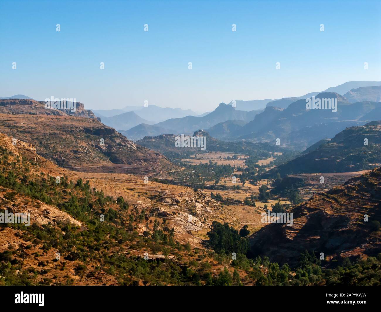 Breathtaking cultural landscape, Tigray Region, Ethiopia Stock Photo 