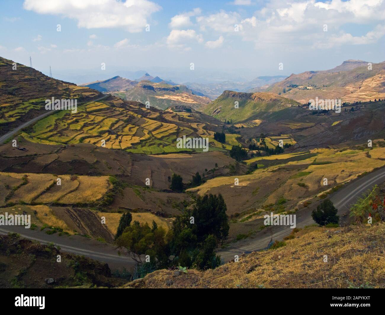Breathtaking cultural landscape, Tigray Region, Ethiopia Stock Photo 