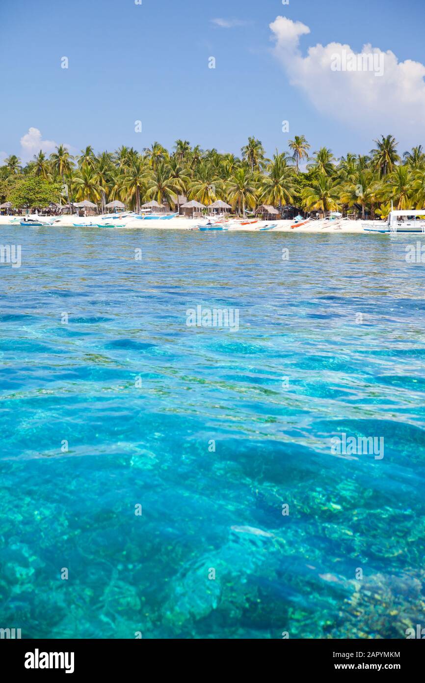 Tropical island view from the sea. Turquoise sea water Stock Photo - Alamy