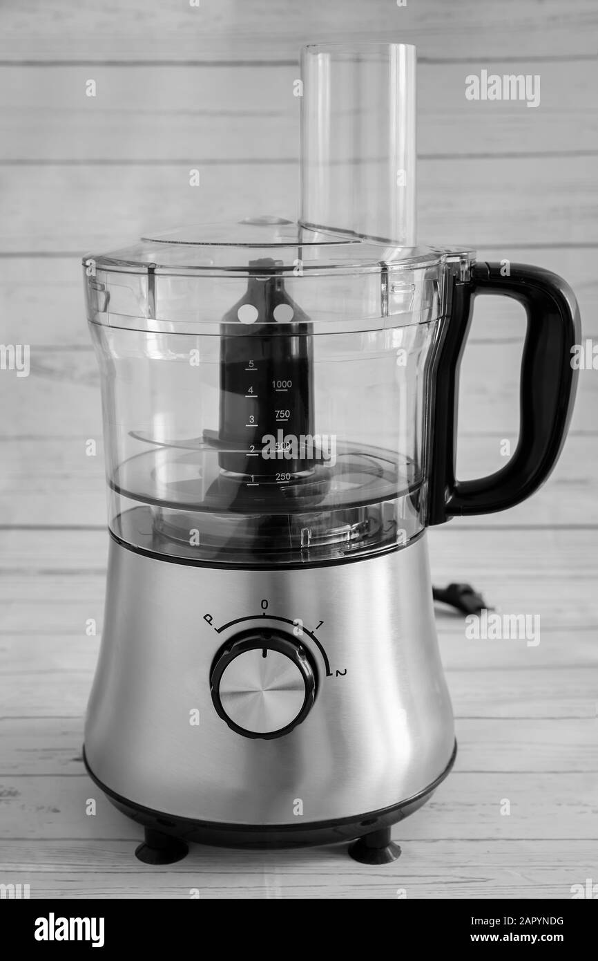 Food processor for slicing, chopping vegetables and fruits Stock Photo