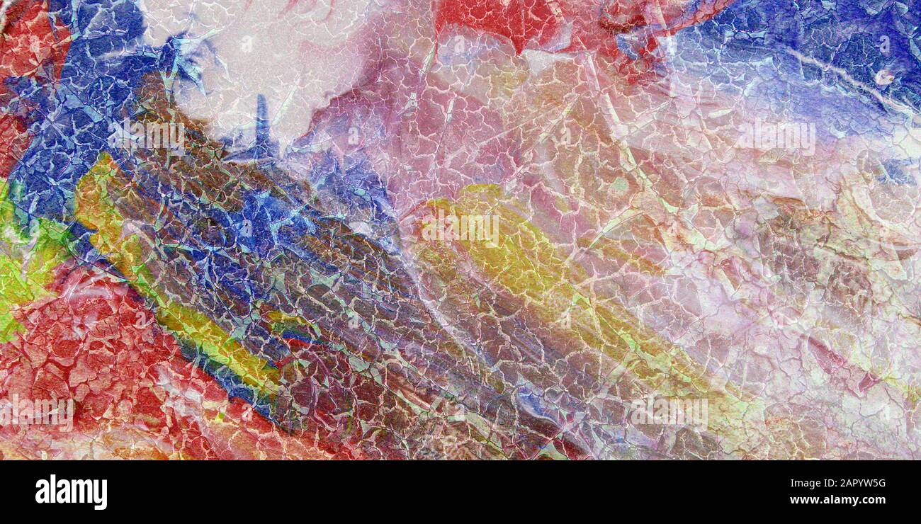 glossy multicolor marble background texture with veins Stock Photo