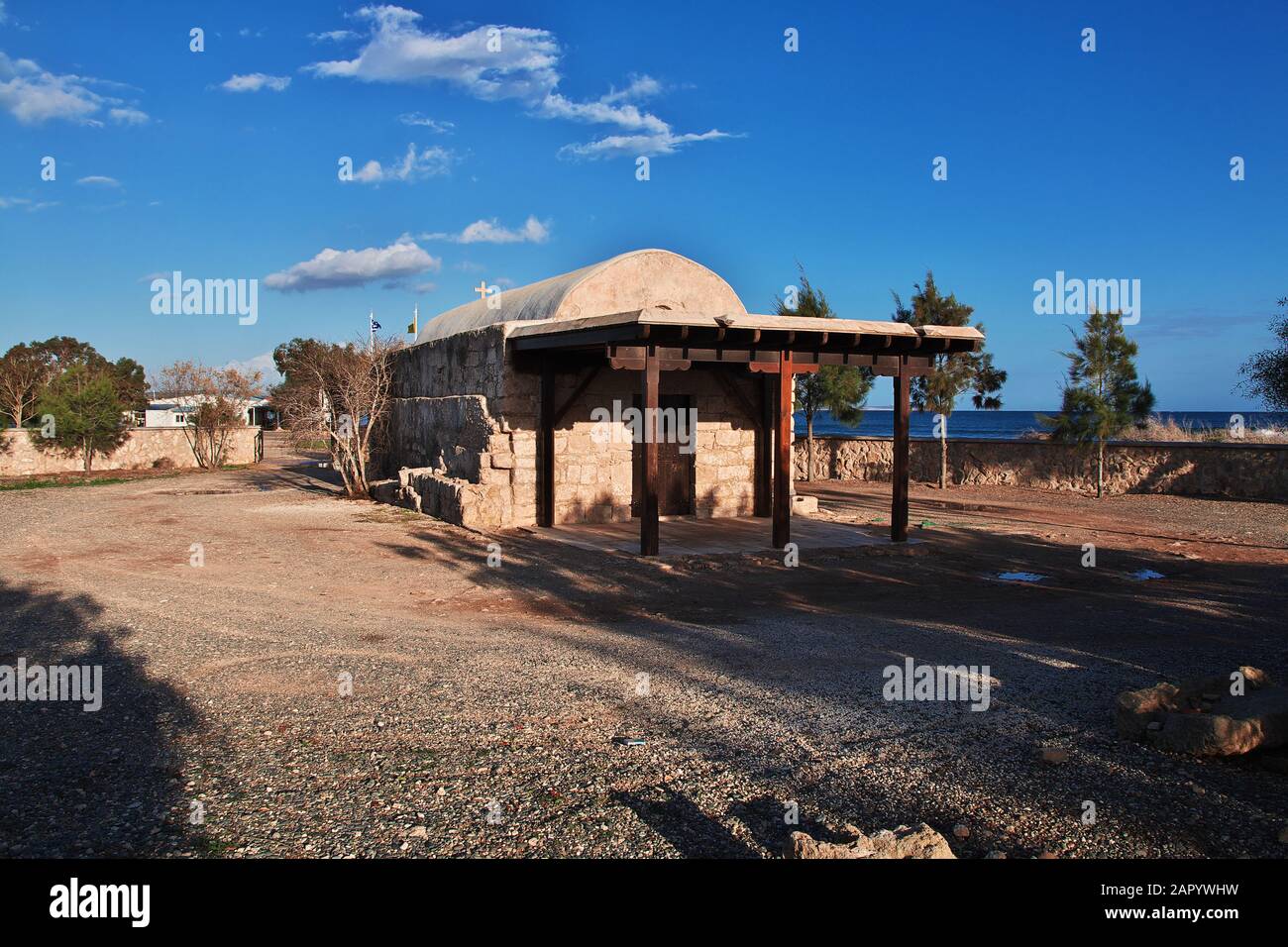 The church in Potamos village, Cyprus Stock Photo