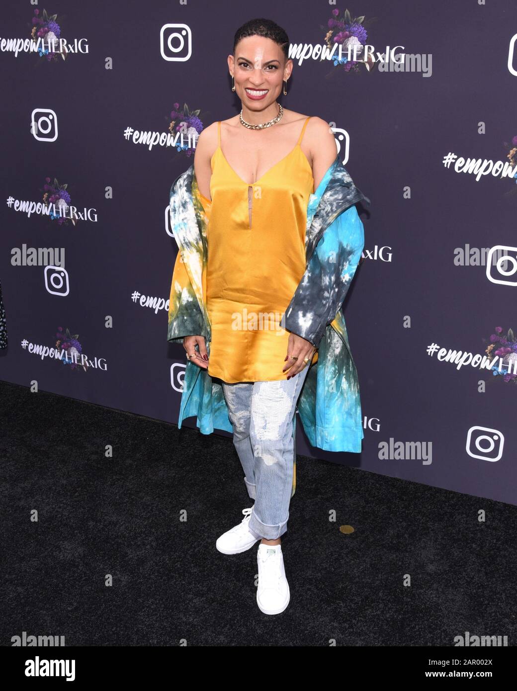 January 24, 2020, West Hollywood, CA, USA: Goapele attends the Instagram's GRAMMY Luncheon at Yasbel. (Credit Image: © Billy Bennight/ZUMA Wire) Stock Photo