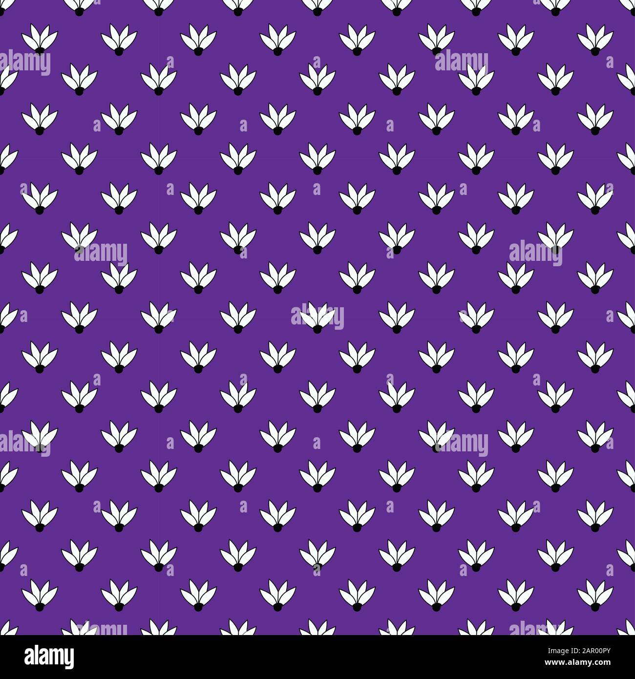 floral seamless pattern on background with white flowers. simple hand drawn seamless pattern for clothing, printing, texture, tiles etc. Stock Photo