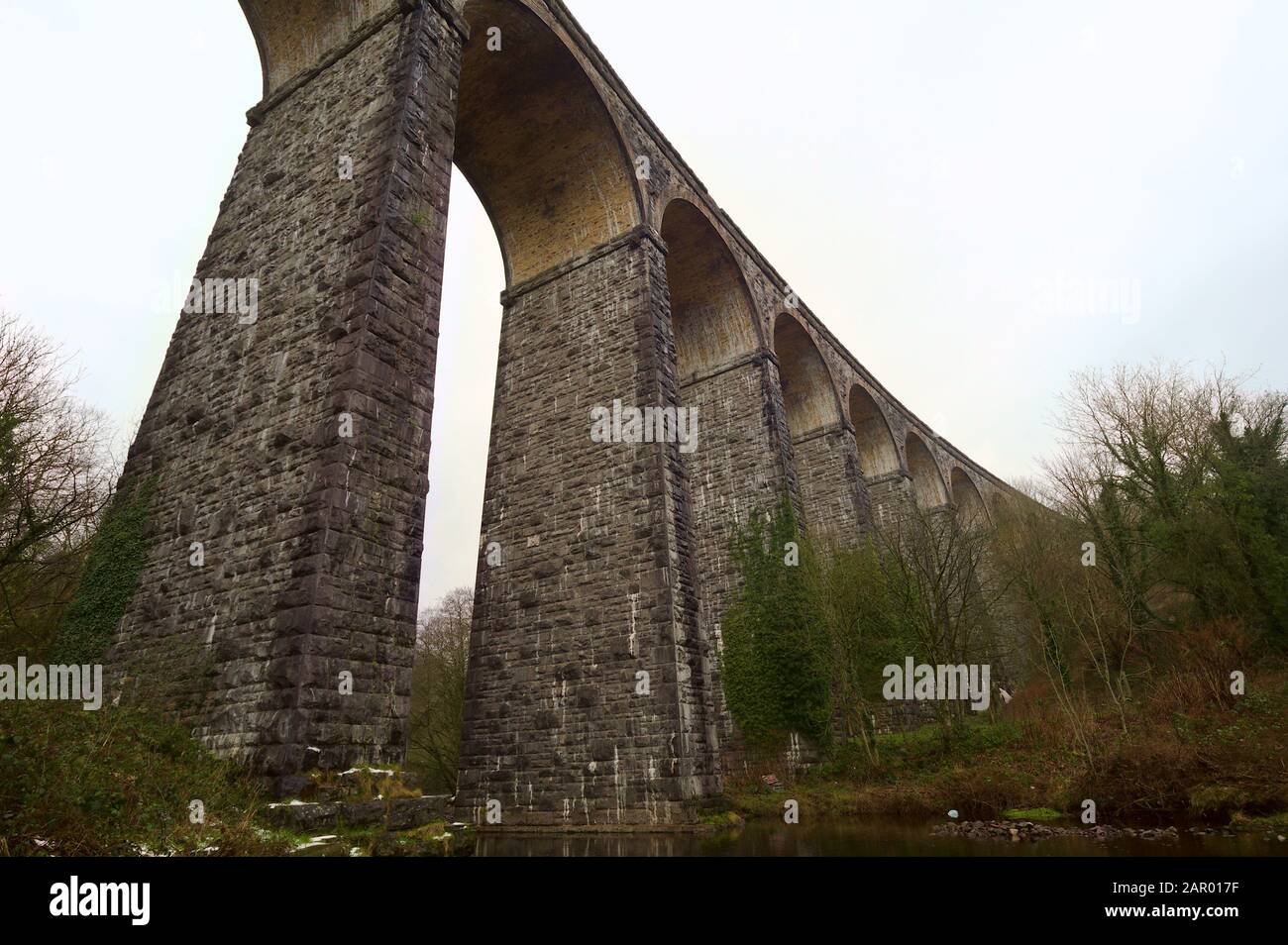 Cefn-coed Viaduct in Merthyr Tydfil, Wales Stock Photo